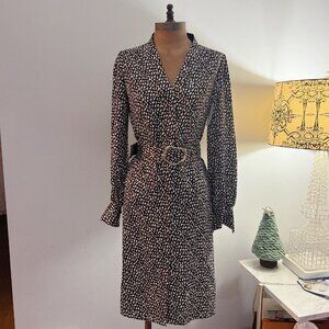 NEW Lafayette 148 New York Clementine Belted Silk Midi Dress Size XS -$948